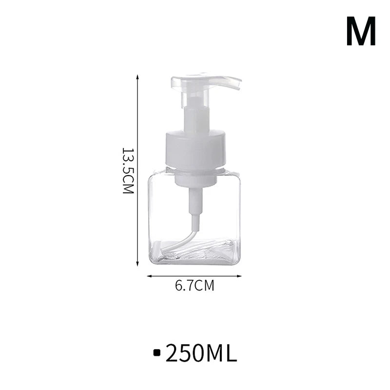 Clear Foam Pump Dispenser Bottles 250ml & 450ml Refillable Foam Pump Dispenser Richie's M-250ml