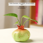 Handmade Ceramic Pomegranate Vase – Tabletop Flower Vase Ceramic Tabletop Vase Richie's Green-L