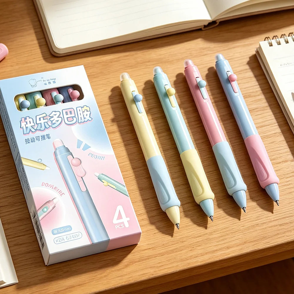 Erasable Gel Pens 4-Pack Pastel Retractable 0.5mm for Students Erasable Gel Pens Richie's