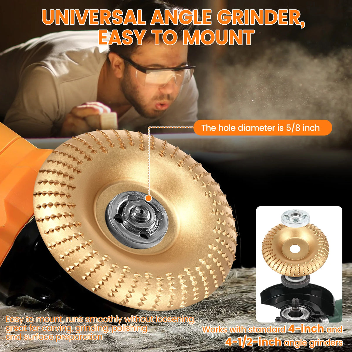 Wood Carving Disc Set for Angle Grinder – A3 Steel Anti-Clog Wood Carving Disc Set Richie's