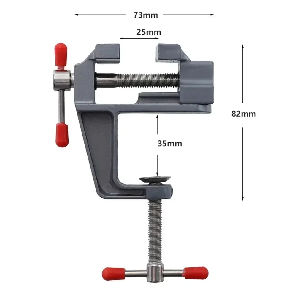 Mini Table Vise Clamp – Stainless Steel DIY Woodworking Fixture Bench Vise Clamp Richie's silver