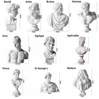 Greek Mythology Plaster Bust Statue | Resin Figurine Home Decor Bust Figurine Statue Richie's