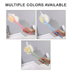 Loofah & Bristle Bath Body Brush – Long Handle Shower Scrubber Bath Body Brush Richie's