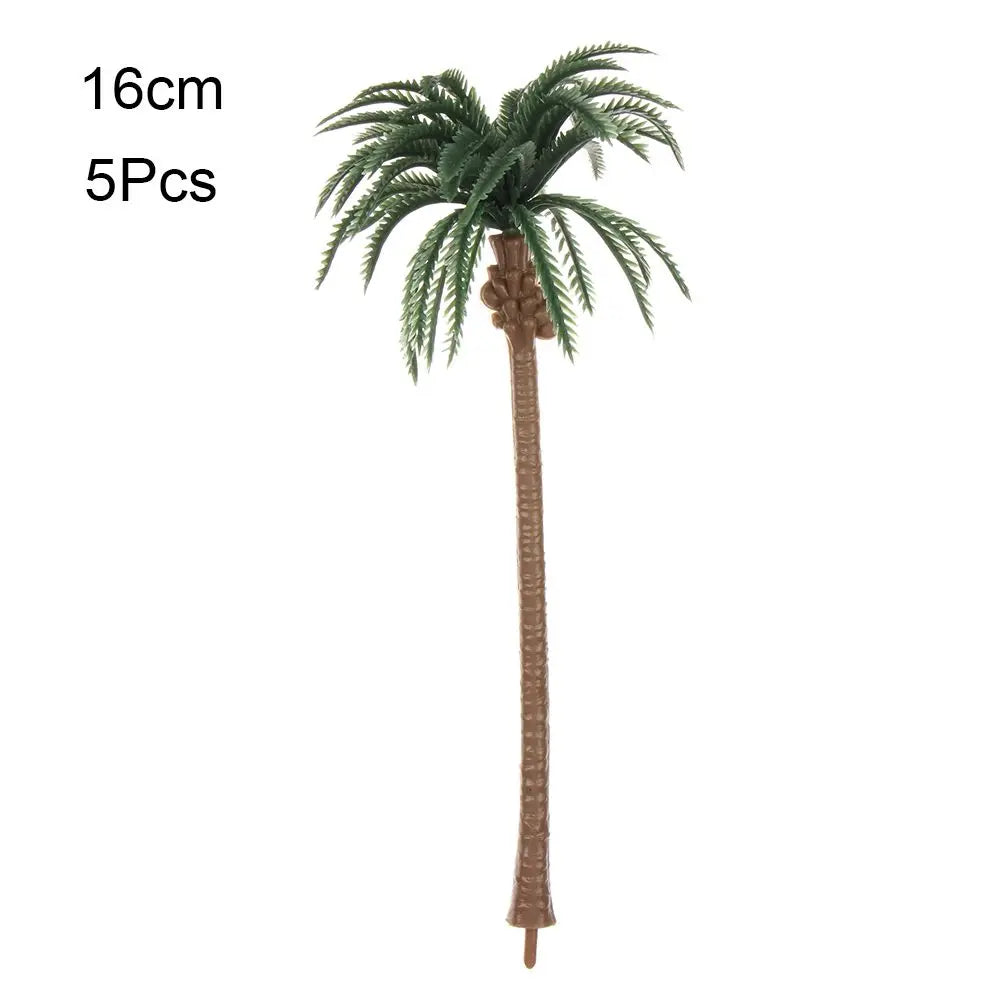 5Pcs Miniature Coconut Palm Tree Models for DIY Micro Landscape Miniature Landscape Model Richie's 16cm