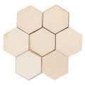 100Pcs Beech Wood Hexagon Craft Pieces for DIY Decor & Ornaments Wood Craft Shapes Richie's Default Title