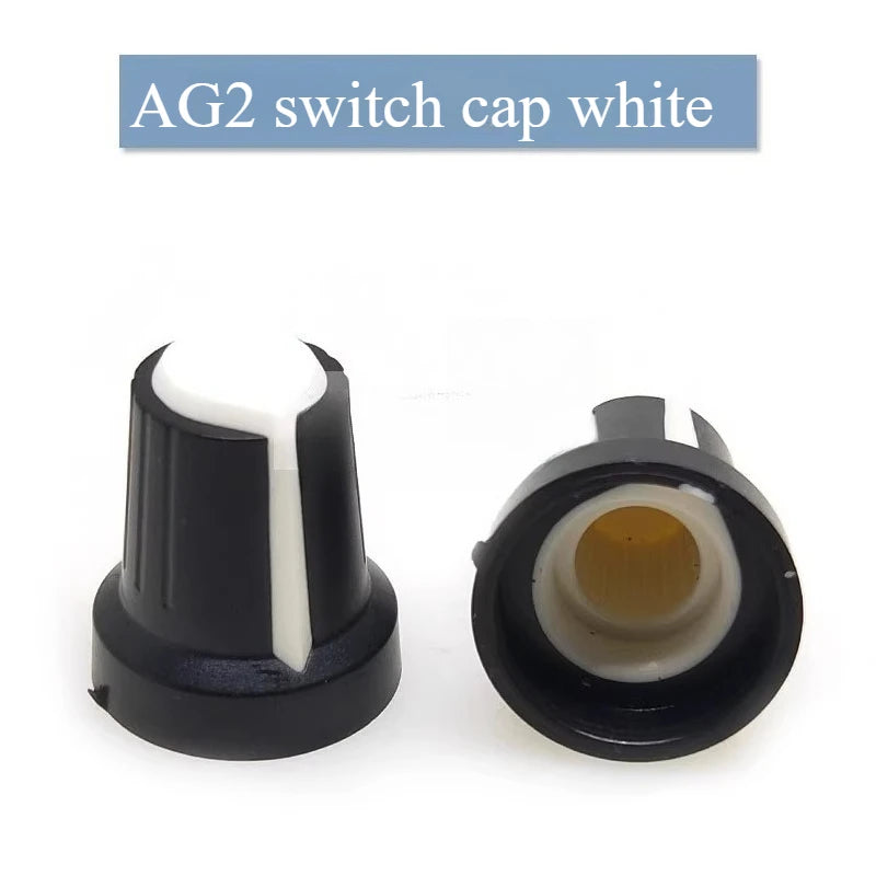 30PCS Potentiometer Knobs Set 6mm WH148 Assorted Colors Potentiometer Knobs Set Richie's AG2 White 30PCS