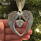 Angel Wings Christmas Ornament – Stainless Steel & Silk Keepsake Christmas Ornament Richie's A