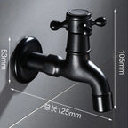 HOBHE Matte Black Brass Wall Mount Bibcock Faucet – Garden & Laundry Wall Mount Faucet Richie's
