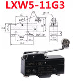 LXW5 Micro Limit Switch 10A AC 380V DC 220V Push Plunger SPDT Micro Limit Switch Richie's LXW5-11G3