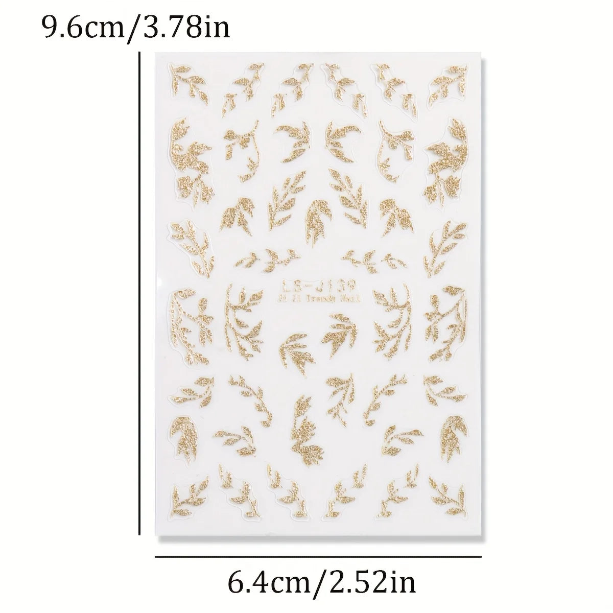 Gold Leaf Nail Art Stickers – 4 Sheets Glitter Floral Decals Nail Art Stickers Richie's