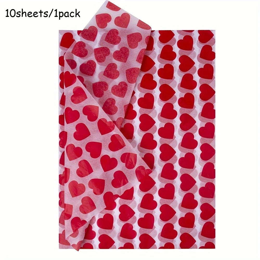 Red Heart Gift Tissue Paper – Bulk Wrapping Sheets for All Occasions Gift Tissue Paper Richie's 1pack Red