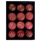 12 Antique-Style Christmas Ball Ornaments – Classic 8cm Baubles Christmas Tree Ornaments Richie's 2 8cm