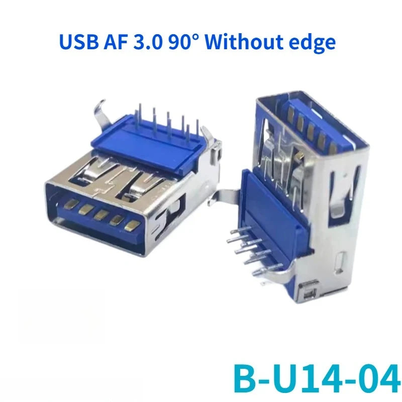 5-Pack USB 3.0 Female Sockets – 90° & 180° Type-A & Type-B USB Connector Socket Richie's B-U14-04 Without 90 5PCS