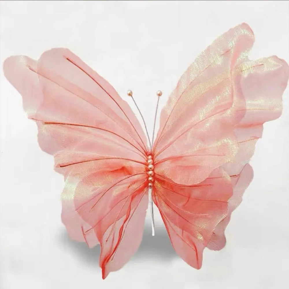 Giant Silk Artificial Butterfly Flower Branch 40–50cm Décor Artificial Flower Branch Richie's Orange