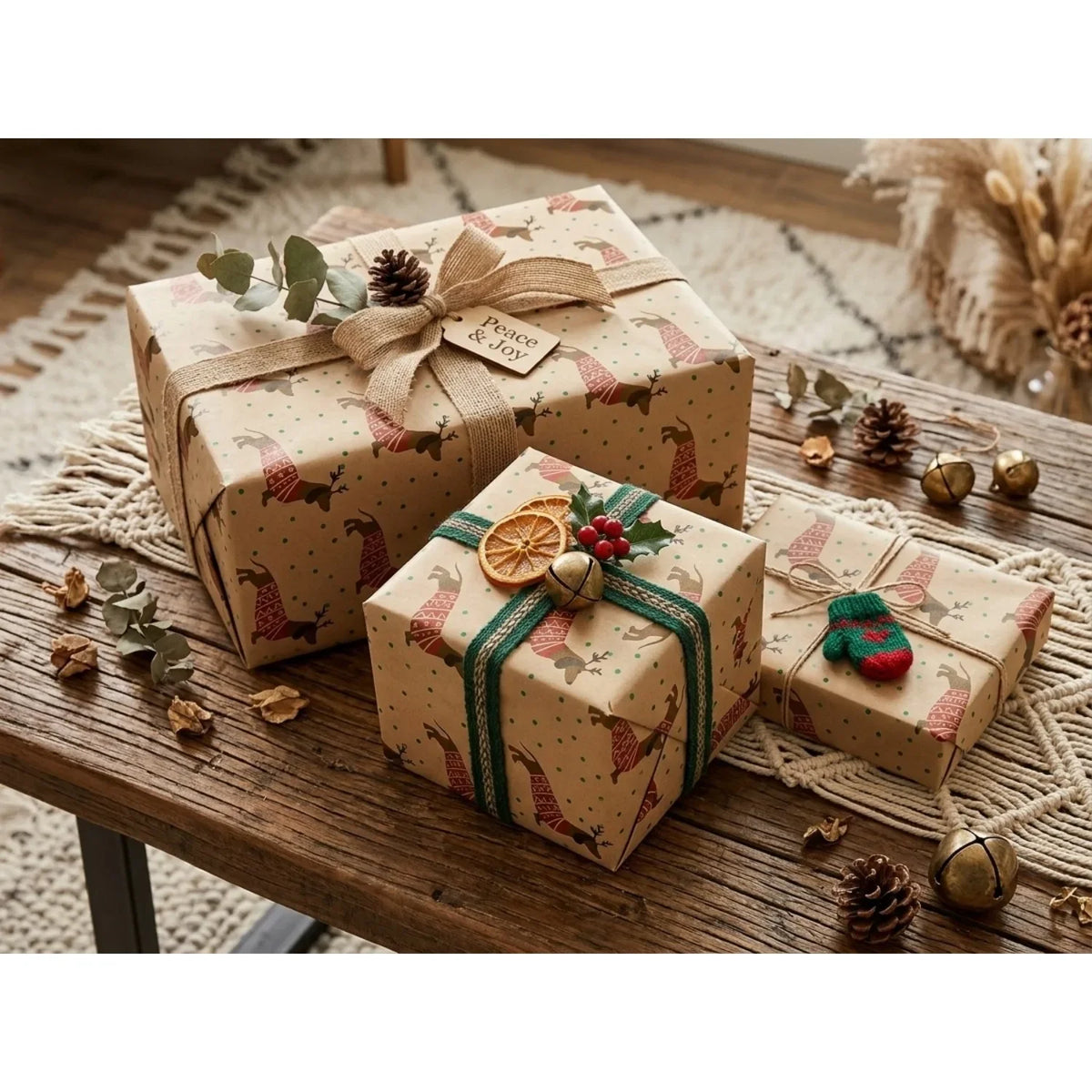 Rustic Kraft Christmas Wrapping Paper – Dachshund Print Christmas Wrapping Paper Richie's