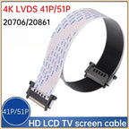 41/51 Pin LVDS Ribbon Cable AWM 20706 20861 4K LCD LED HDTV LVDS Ribbon Cable Richie's Forward Direction 51P-1200mm