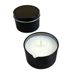 Round Tinplate Candle Tins with Spout & Lid – Black & Silver Candle Tin Container Richie's