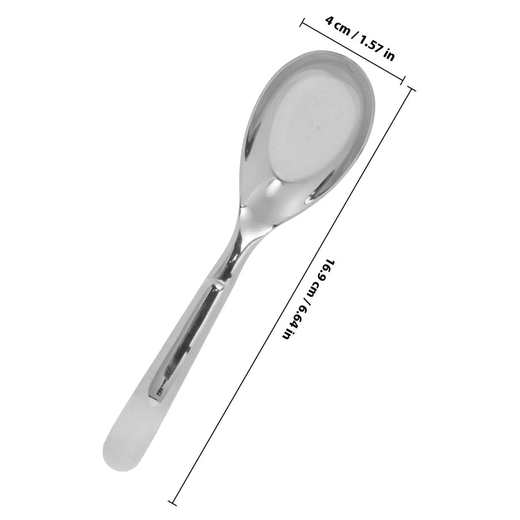 Stainless Steel Soup Spoon 6.6" Round Head Long Handle Mirror Finish Kitchen Soup Spoon Richie's 16.9X4X3.8CM