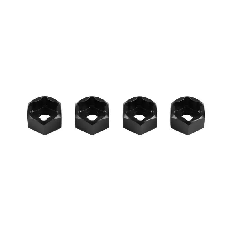 4Pcs 5mm–7mm Hex Wheel Hub Adapters for SCX24 WPL MN RC Car RC Car Upgrade Parts Richie's Black