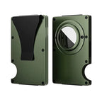 Zeeker Men's Metal Wallet | AirTag Bracket & RFID Blocking Metal Card Wallet Richie's pitch green Air tag 1