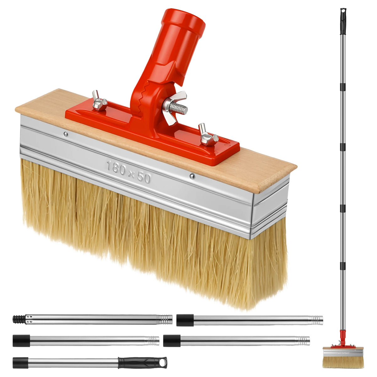 Long Handle Deck Stain Brush – Telescoping Pole, Adjustable Head Deck Stain Brush Richie's
