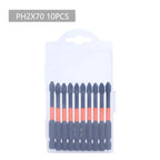 PH2 Magnetic Impact Phillips Screwdriver Bit Set – Hex Shank Screwdriver Bit Set Richie's 10Pcs 70mm