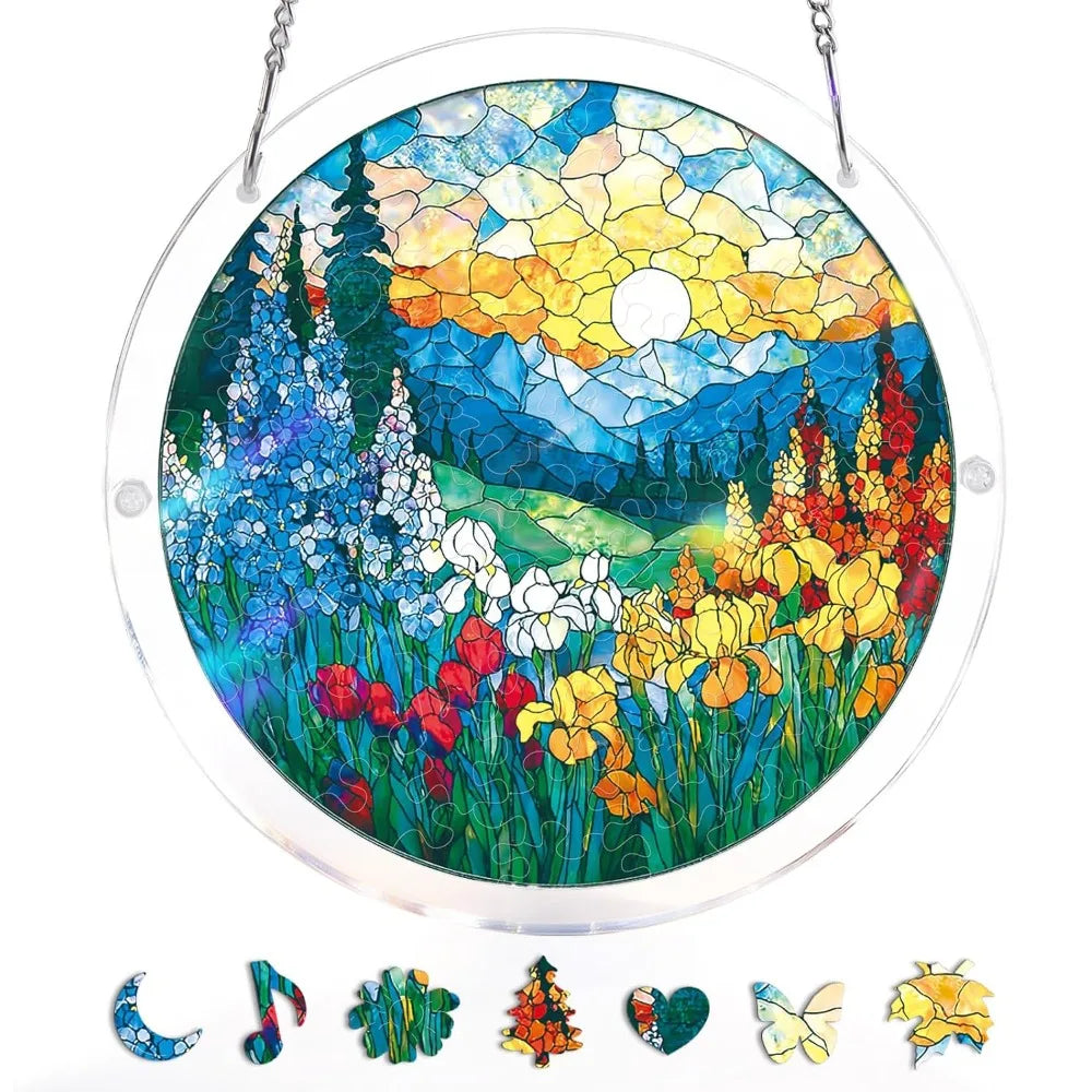83-Piece Acrylic Puzzle Suncatcher – UV Printed Window Hanging Suncatcher Puzzle Richie's 1