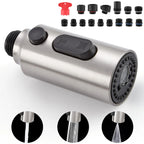 3-Mode Pull-Out Faucet Replacement Nozzle | High Pressure Faucet Spray Nozzle Richie's BN brushed color