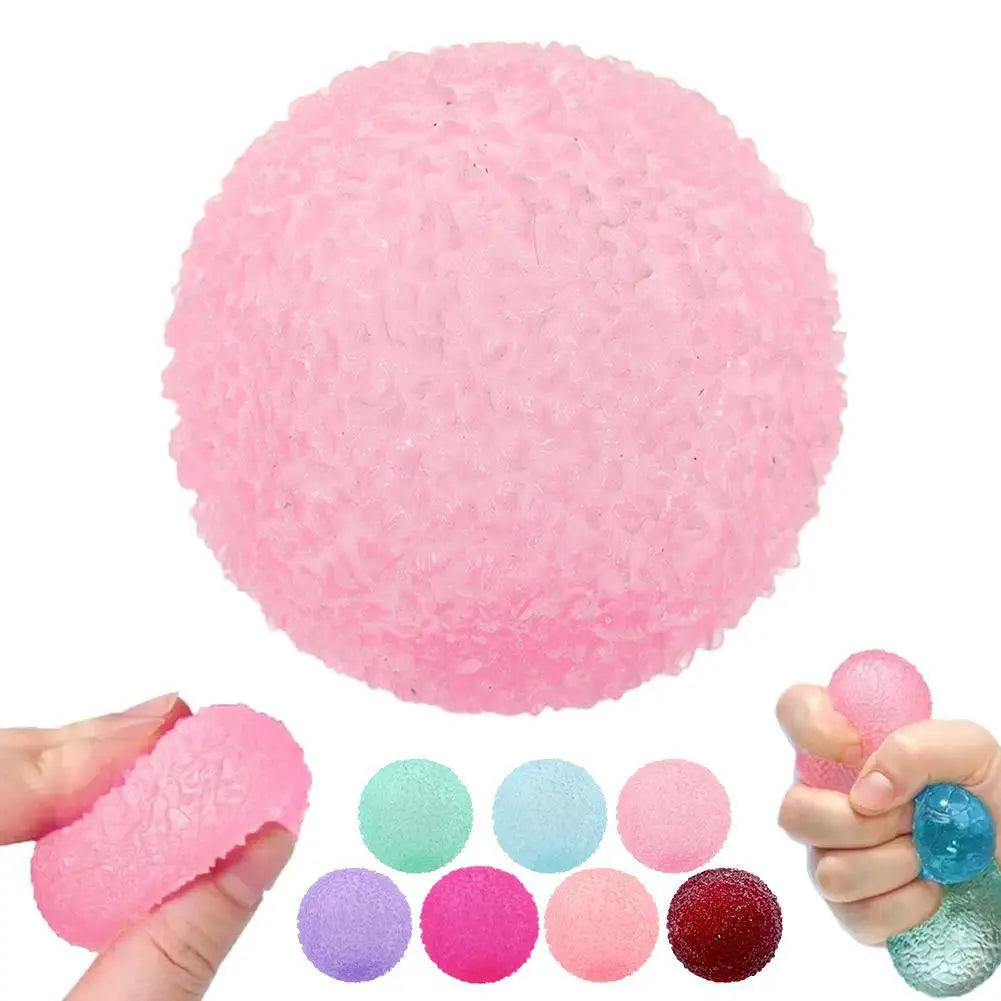 Textured Sensory Fidget Ball – Soft Memory Gel Squeeze Toy Sensory Fidget Toy Richie's Pink