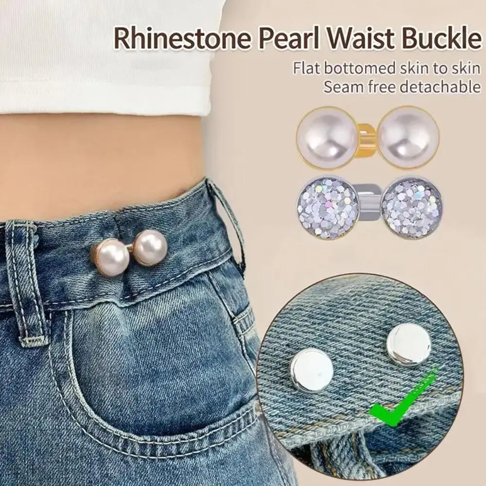 Rhinestone Adjustable Waist Buckle – Detachable Jean Clasp Waist Buckle Clasp Richie's