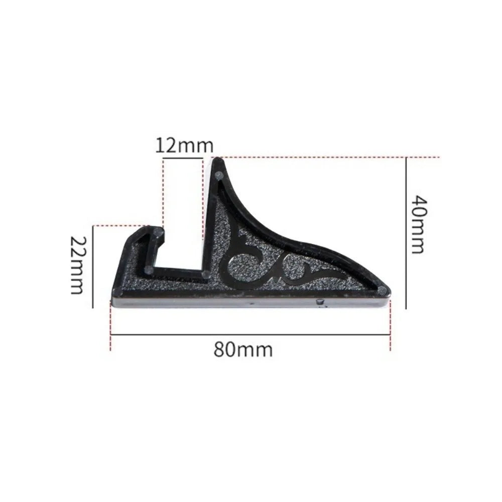 2Pcs Plastic Photo Frame Easel Stand – Clear & Black Holder Picture Frame Stand Richie's Black-12mm slot 2Pcs