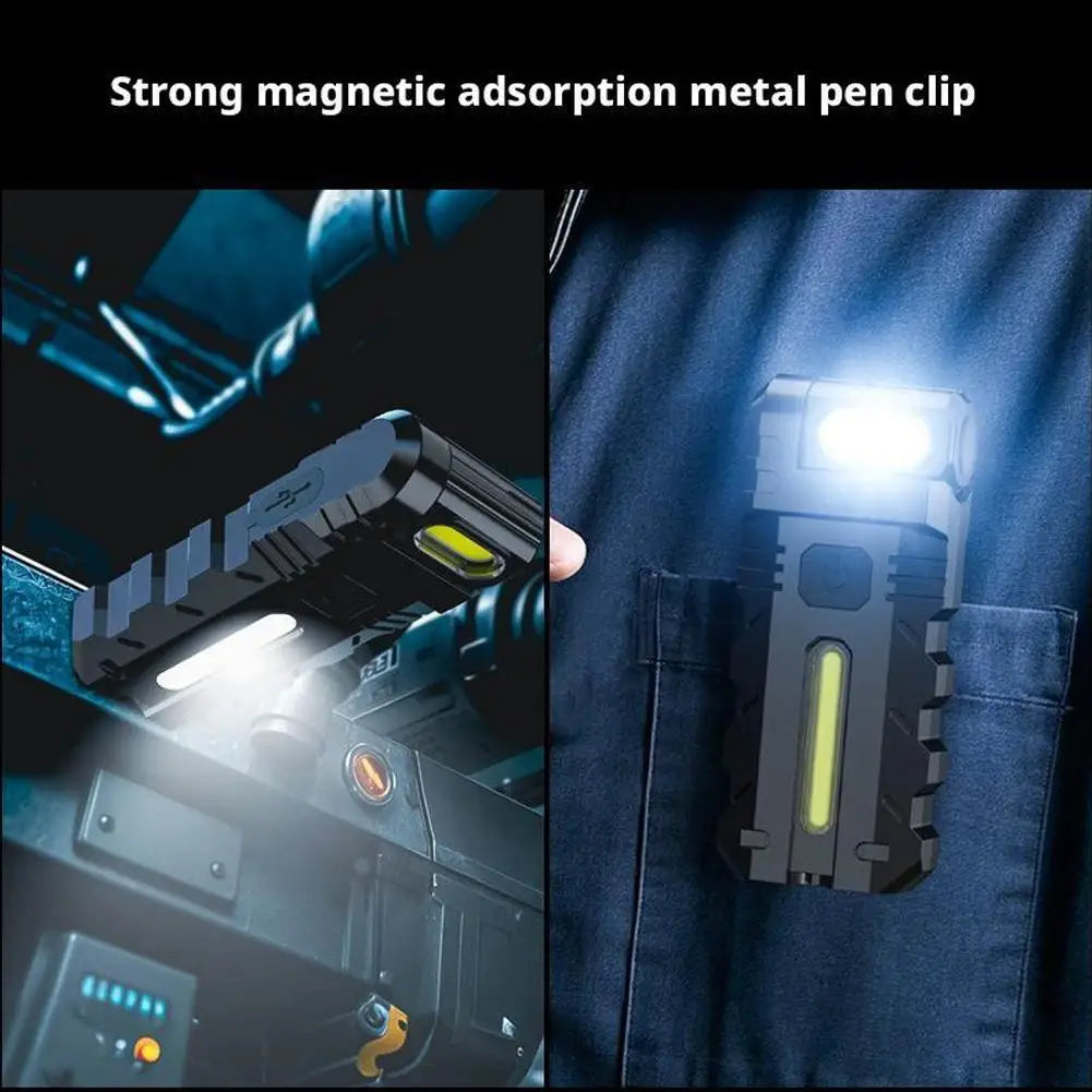 COB LED Magnetic Work Light – 180° Adjustable USB-C Flashlight LED Work Flashlight Richie's
