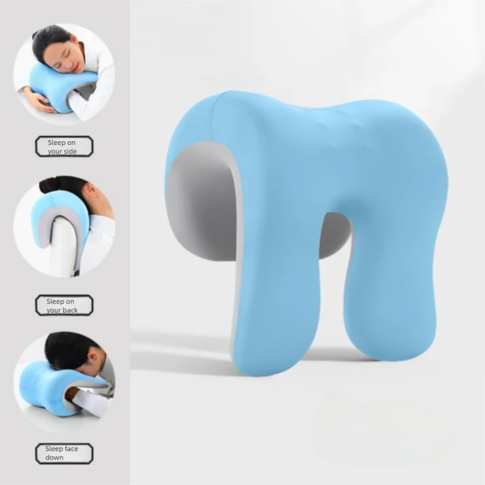 Memory Foam Nap Pillow – Ergonomic Neck Support Desk & Travel Memory Foam Pillow Richie's Blue