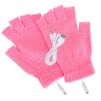 USB Heated Fingerless Gloves 5V Winter Warm Unisex Heated Winter Gloves Richie's