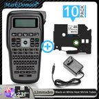 MarkDomain E1000 Pro Industrial Label Maker | TZe Tape Compatible Industrial Label Maker Richie's GY 10 black on white