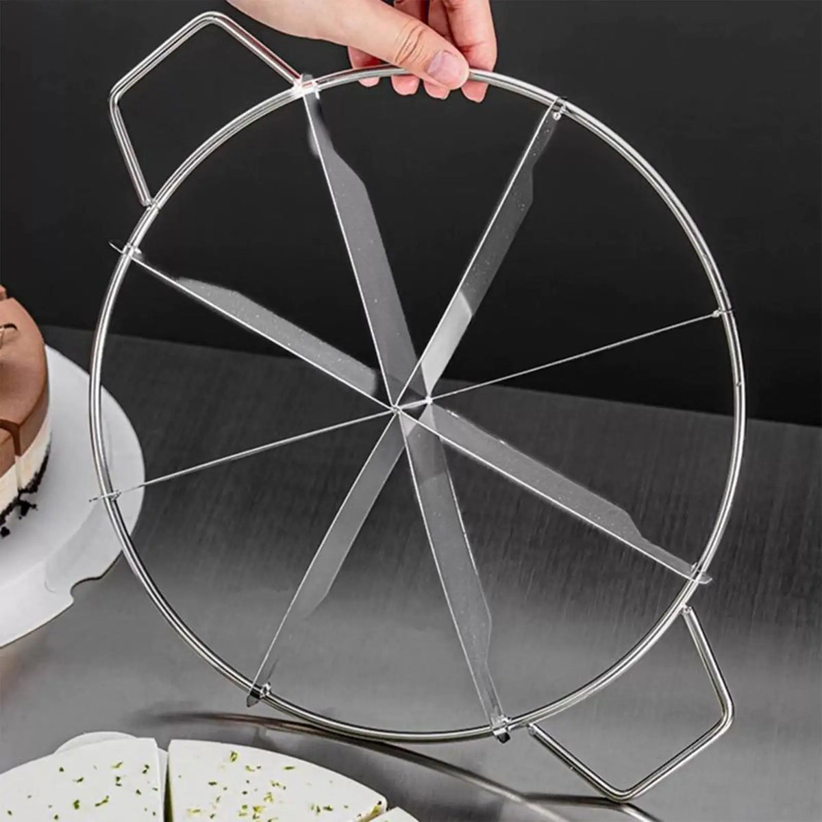 Stainless Steel Cake Divider Cutter – 6/7/8 Equal Slices Cake Portion Cutter Richie's
