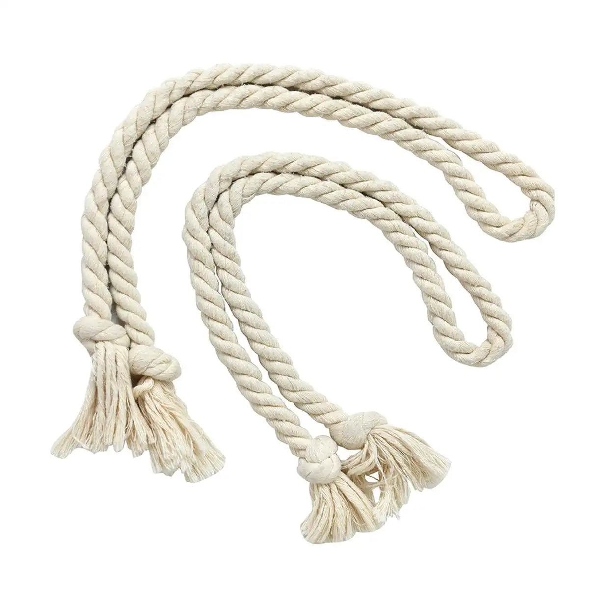 Nautical Rope Curtain Tiebacks Beige Cotton Pair – Heavy Duty Curtain Tiebacks Richie's