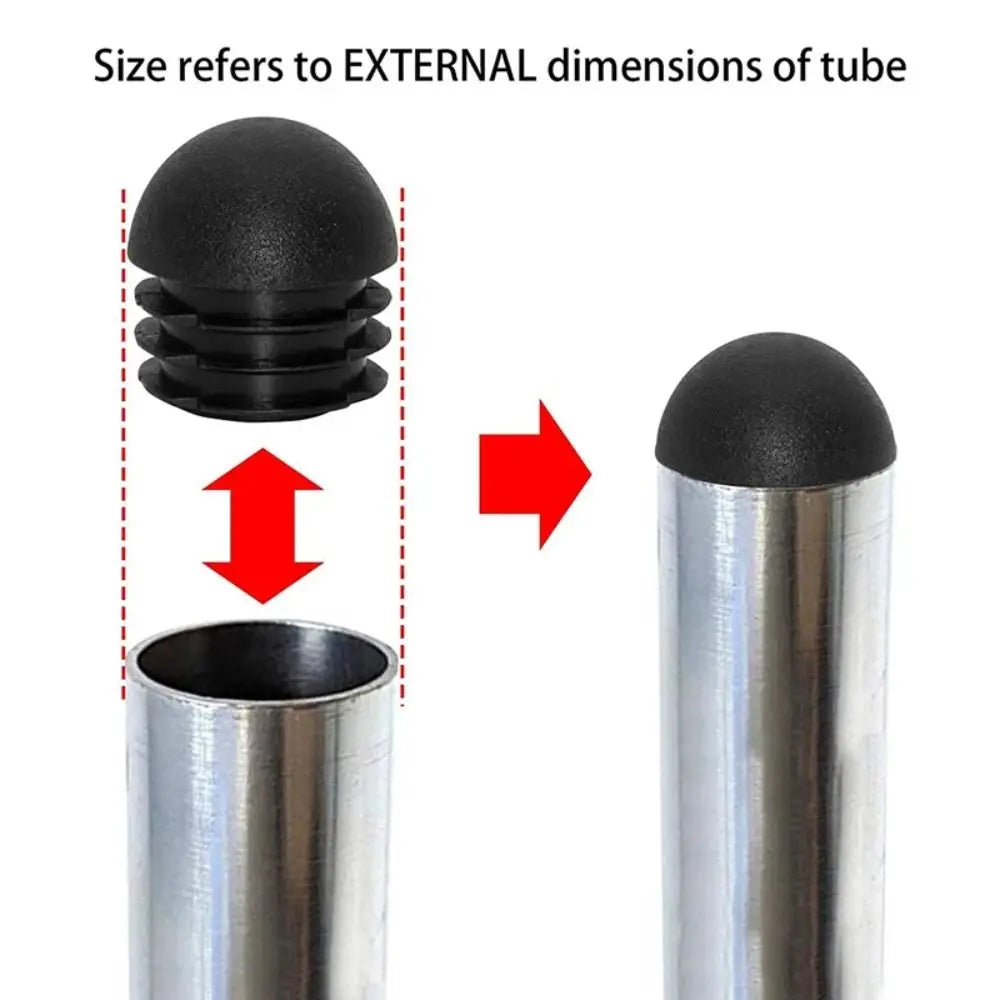 12 Pcs Round Furniture Tube Plugs Non-Slip Black Floor Leg Caps Furniture Leg Caps Richie's