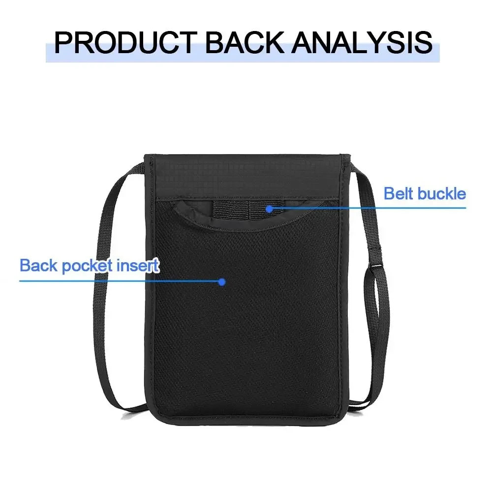 RFID Passport Holder Neck Wallet Travel Document Pouch Travel Passport Wallet Richie's