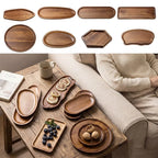 Acacia Wood Tea Tray – Japanese Style Serving Plate Wooden Serving Tray Richie's