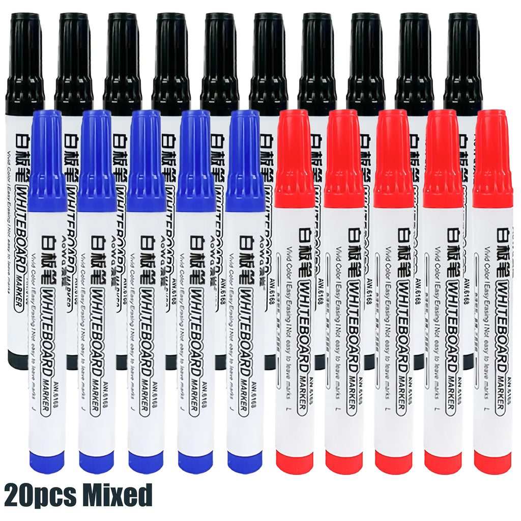 Colorful Erasable Whiteboard Markers 10-Pack | Smooth Writing Whiteboard Markers Richie's mix color 20pcs