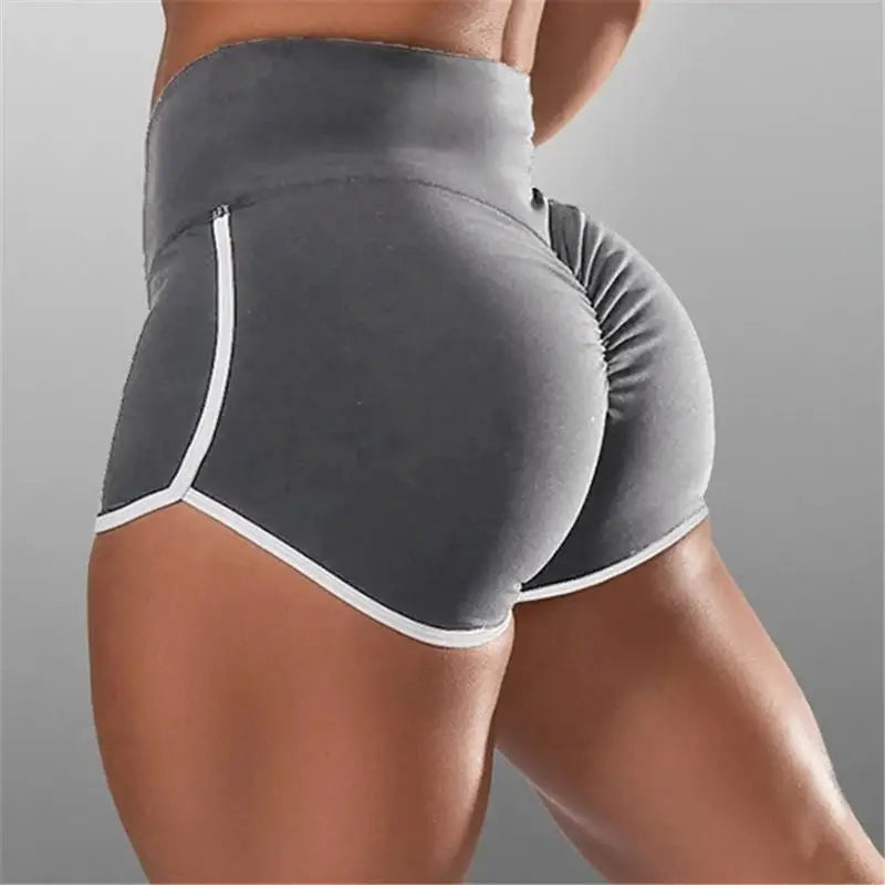 Women's Stretchy Yoga Shorts – Slim Fit Low Waist Gym Shorts Women's Yoga Shorts Richie's grey S