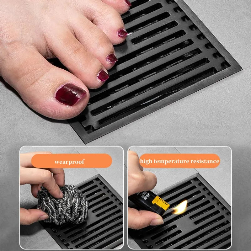 Stainless Steel Square Floor Drain with Odor Trap | 4 Inch Square Floor Drain Richie's