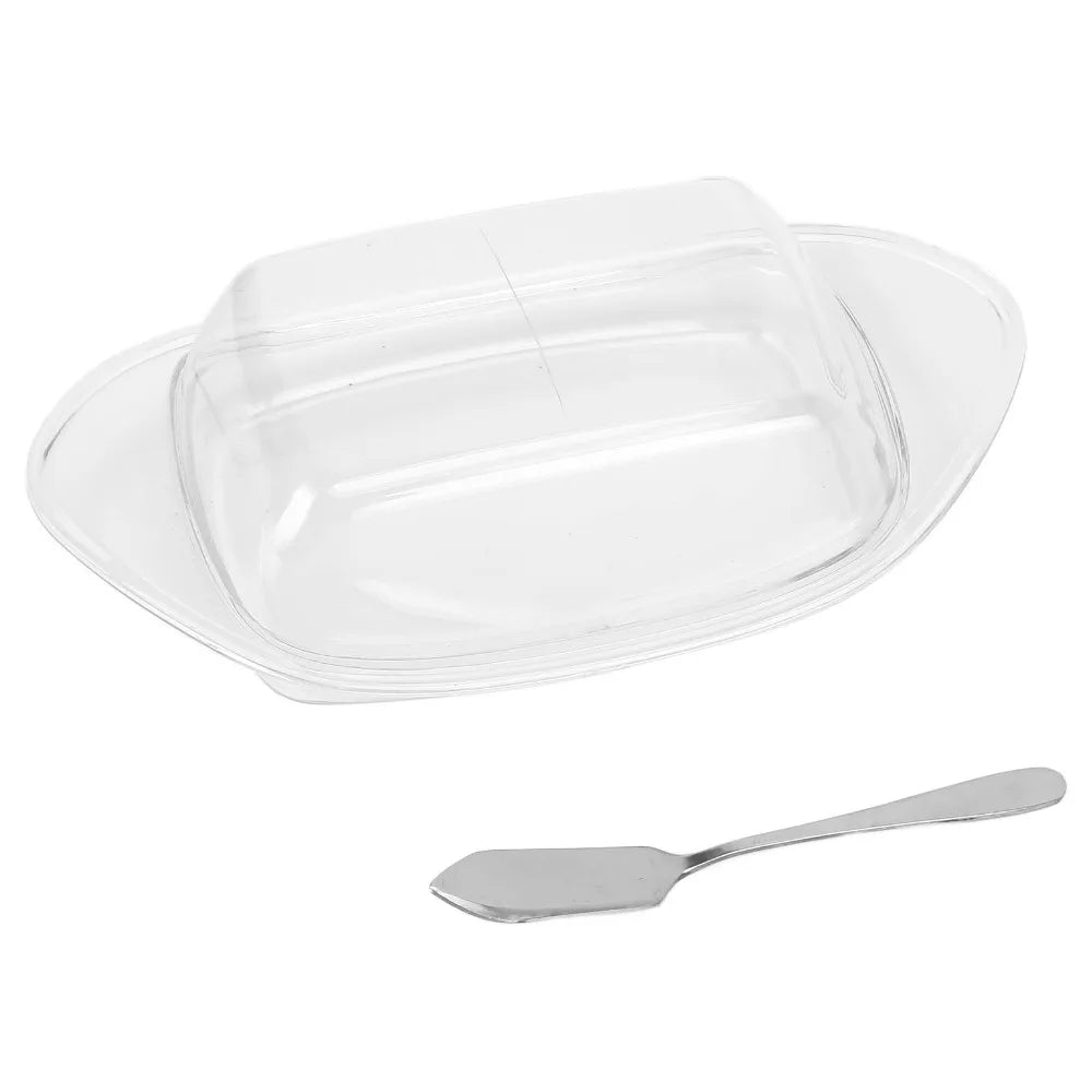 Boat-Shaped Butter Box with Lid & Stainless Steel Spreader Butter Storage Box Richie's