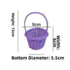 Handmade Round Wicker Basket – Hand-Woven Rattan Storage Hamper Wicker Storage Basket Richie's