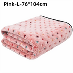Ultra-Soft Coral Fleece Pet Blanket for Cats & Dogs | 3 Sizes Pet Bed Blanket Richie's Pink-L