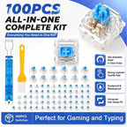 100Pcs Blue Clicky Mechanical Keyboard Switches – Tactile, LED Keyboard Switches Richie's