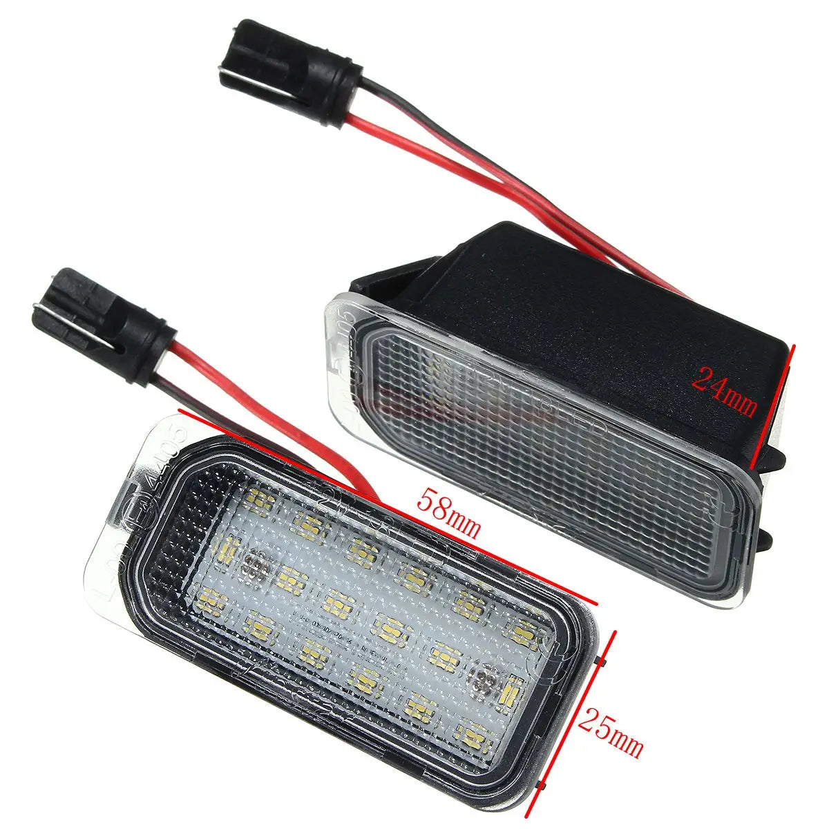 18-SMD LED License Plate Light 12V for Ford Focus Fiesta Mondeo LED License Plate Light Richie's