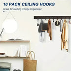 5-Pack Stainless Steel Screw-Mount Ceiling & Under-Shelf Hooks Ceiling Shelf Hooks Richie's