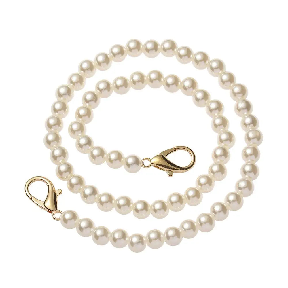 Pearl Bag Strap Beaded Handbag Chain – 14 Sizes DIY Replacement Bag Strap Accessory Richie's Black Nickel